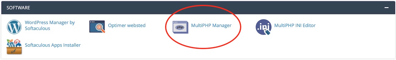 Sådan skifter du PHP version